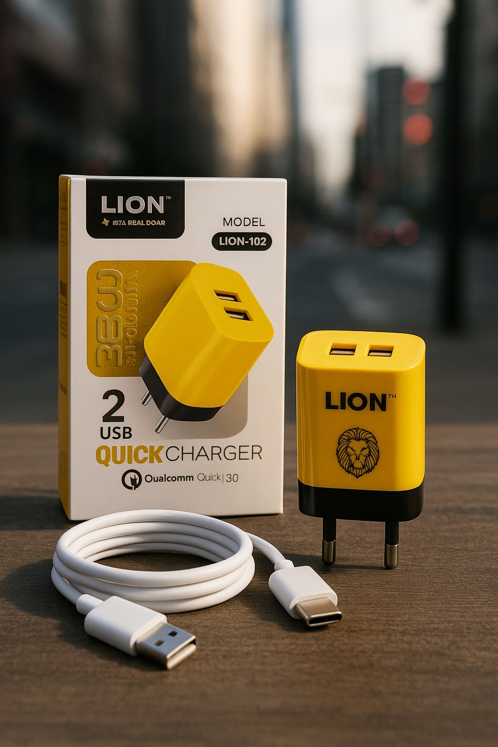 38W Quick Charger – Dual USB Fast Charging Adapter